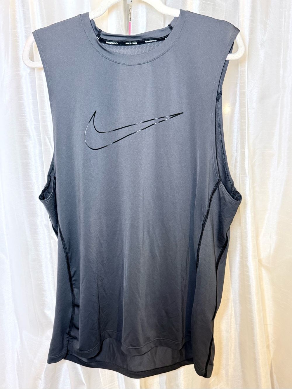 Nike Women’s Gray Performance Muscle Tank with Swoosh